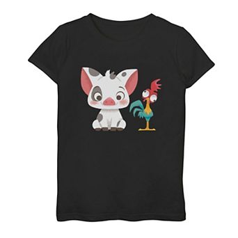 Disney's Moana Girls 7-16 Pua & Hei Hei Graphic Tee