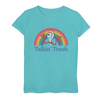 Disney / Pixar's Toy Story 4 Forky Girls 7-16 "Talkin' Trash" Rainbow Graphic Tee