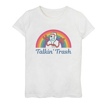 Disney / Pixar's Toy Story 4 Forky Girls 7-16 "Talkin' Trash" Rainbow Graphic Tee
