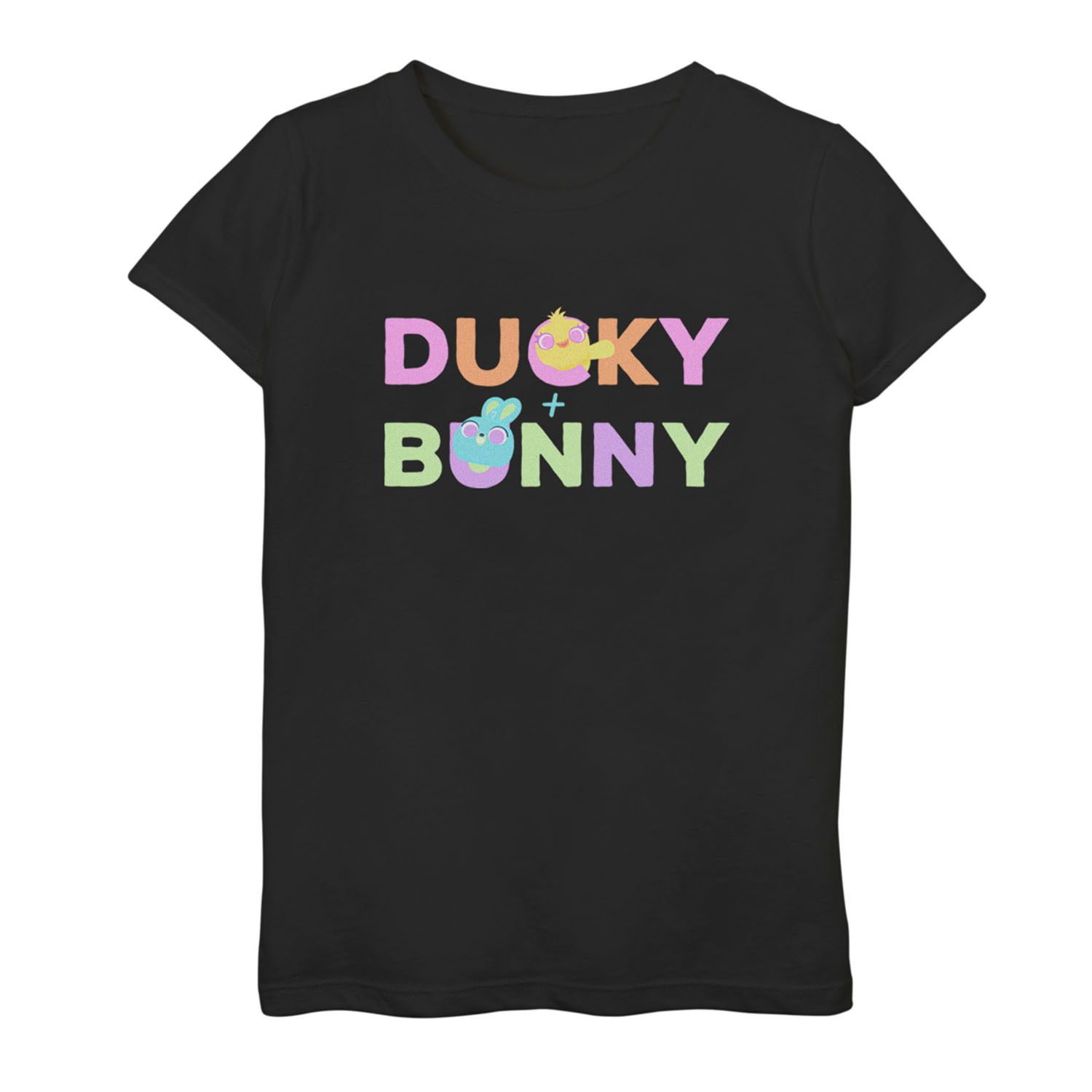 Image for Disney / Pixar Toy Story 4 Girls 7-16 Ducky & Bunny Colorful Names Graphic Tee at Kohl's.