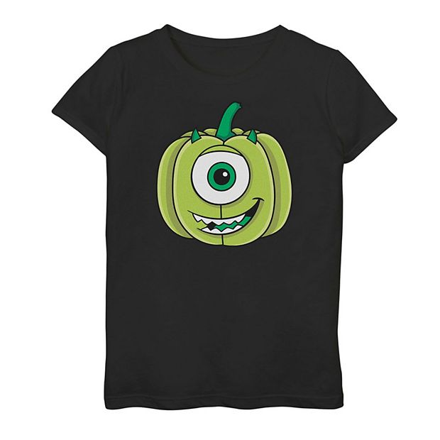 Disney / Pixar's Monsters University Mike Girls 7-16 Pumpkin Graphic Tee, Girl's, Size: Large, Black