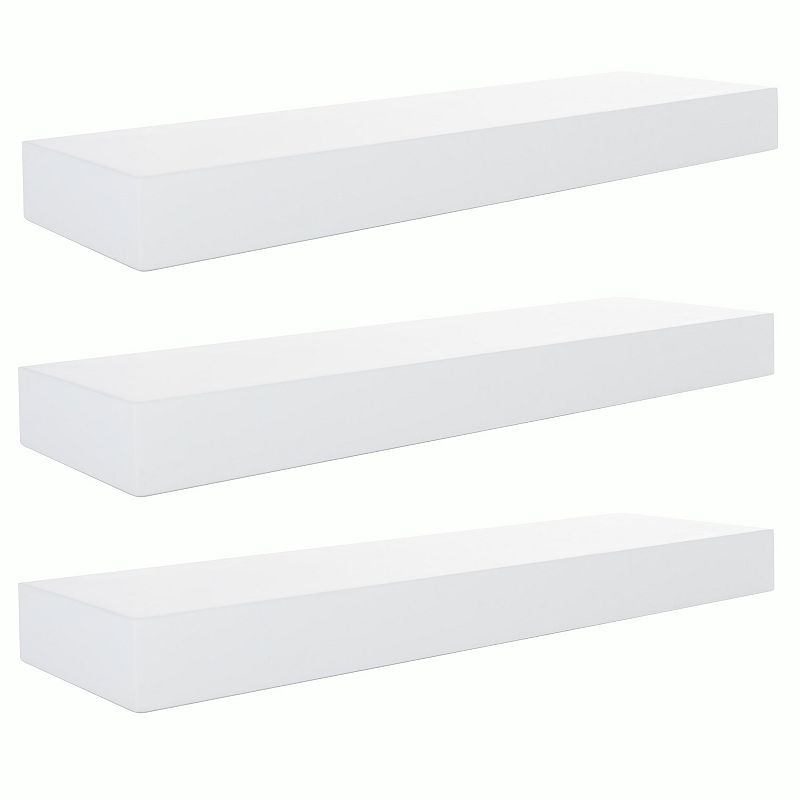 58502584 Kiera Grace Maine 16 White Wall Shelf 3-piece Set sku 58502584