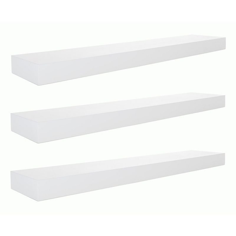 48779023 Kiera Grace Maine 25 White Wall Shelf 3-piece Set sku 48779023