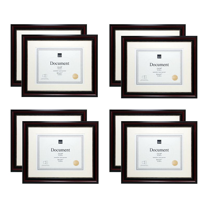 Kiera Grace Lucy 11 x 14 Document Frame 8-Pack, Gold