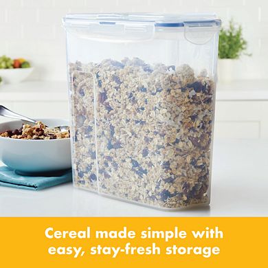 LocknLock Easy Essentials 16.5-Cup Pantry Cereal Storage Container with Flip Lid