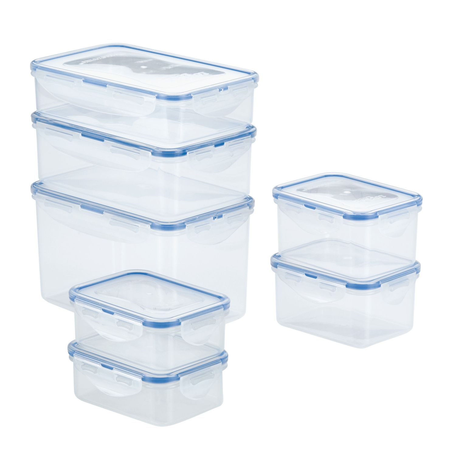Sterilite 200 Quart Clear Stackable Latching Storage Box Container, Grey, 6  Pack