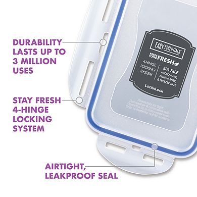 LocknLock Easy Essentials 10-pc. Rectangular Food Storage Container Set