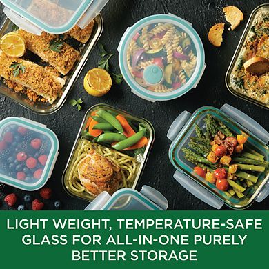 LocknLock Purely Better 25-oz. Glass Divided Food Storage Container