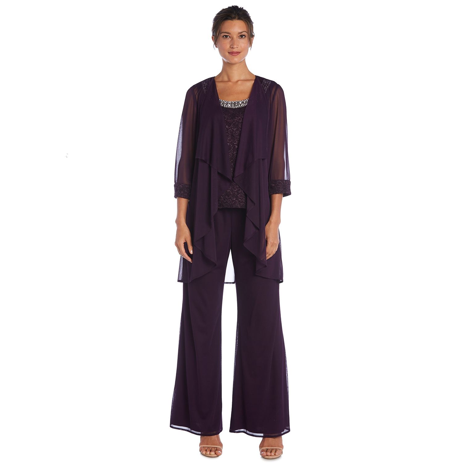 purple sequin pantsuit