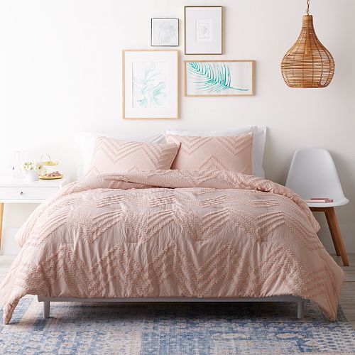 Lc Lauren Conrad 3 Pc Tufted Chenille Comforter Set