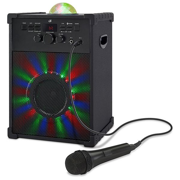 GPX Bluetooth Karaoke Party Machine with Lights