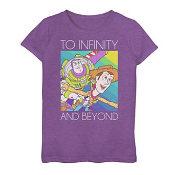 Disney / Pixar's Toy Story 4 Buzz Lightyear & Woody Girls 7-16 "Infinity and Beyond" Graphic Tee