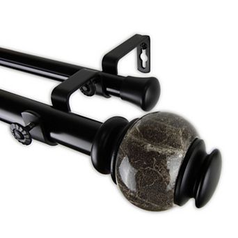 Rod Desyne 1" Marble Double Curtain Rod