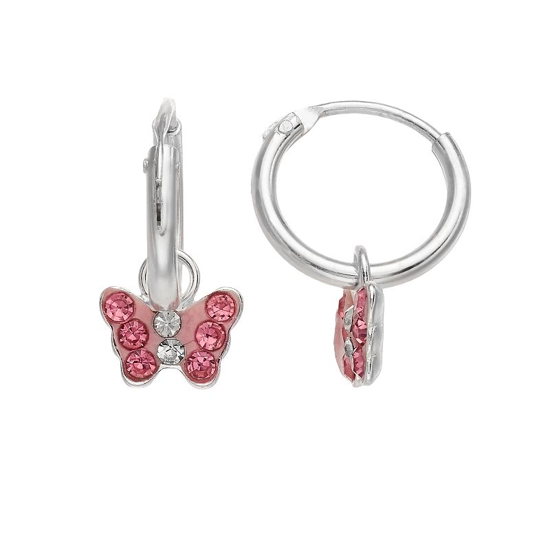 48193694 Fao Schwarz Sterling Silver Butterfly Hoop Earring sku 48193694