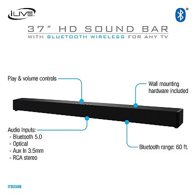 iLive 37-in. Soundbar with Bluetooth