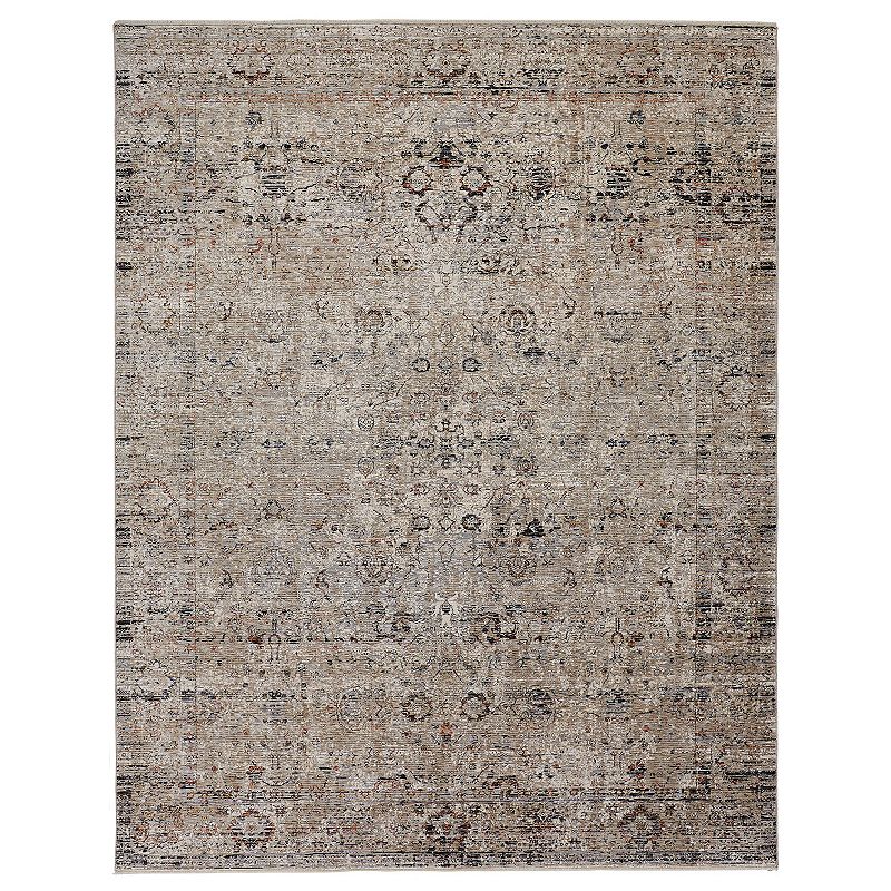 Weave & Wander Ennis Ornamental Area Rug, Beig/Green, 8X10 Ft