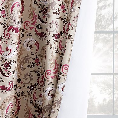 EFF Printed Linen Textured Single Blackout Curtain Sonoma Cabernet