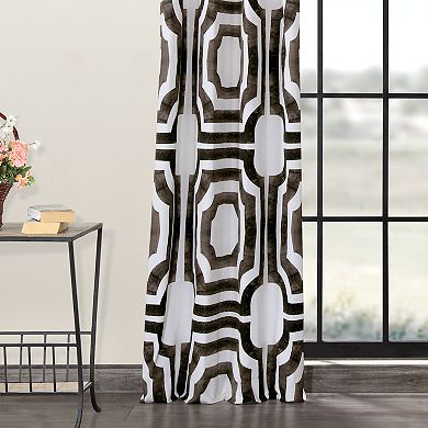 EFF Geometric Printed Cotton Grommet Room Darkening Curtain Panel