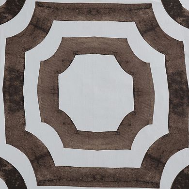 EFF Geometric Printed Cotton Grommet Room Darkening Curtain Panel