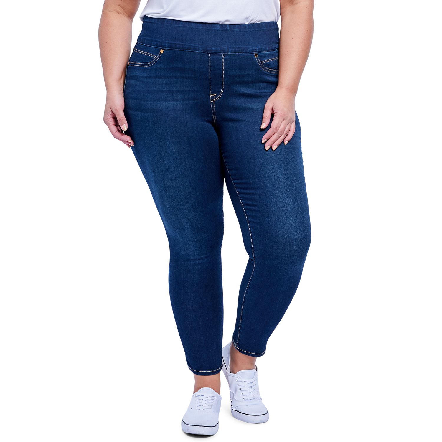 Plus Size Seven7 Pull-On Skinny Jeans
