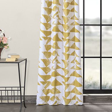 EFF Triad Printed Cotton Grommet Room Darkening Curtain Panel
