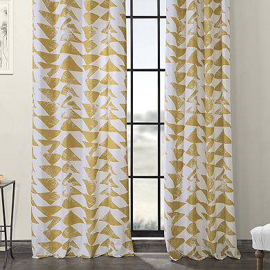 EFF Triad Printed Cotton Grommet Room Darkening Curtain Panel
