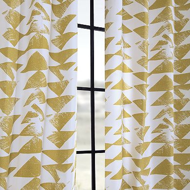 EFF Triad Printed Cotton Grommet Room Darkening Curtain Panel