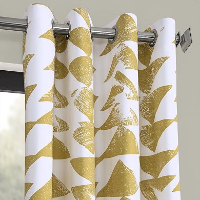EFF Triad Printed Cotton Grommet Room Darkening Curtain Panel