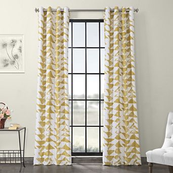 EFF Triad Printed Cotton Grommet Room Darkening Curtain Panel