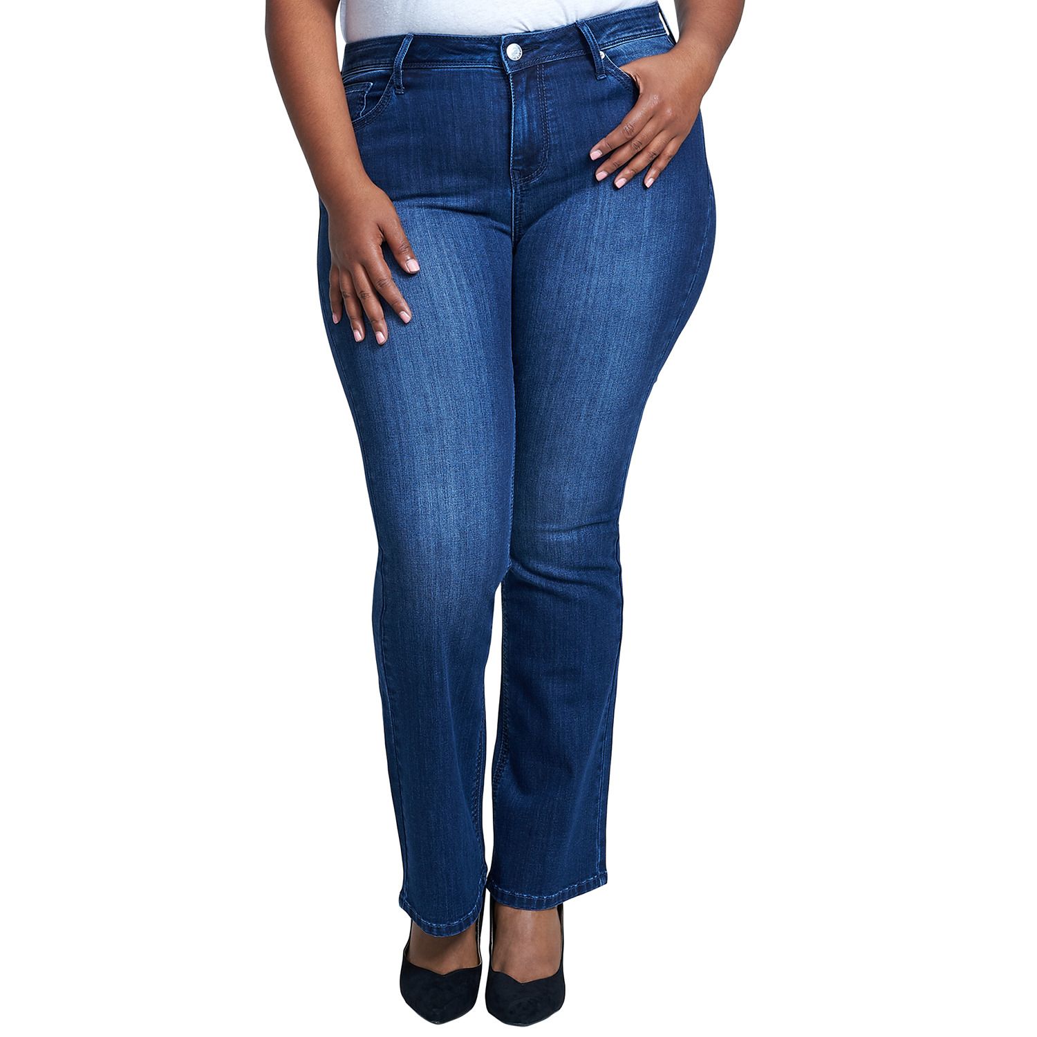 plus size slim bootcut jeans