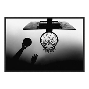 Amanti Art "nt Basketball Net" Framed Canvas Print