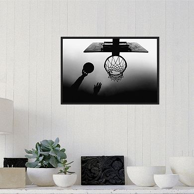 Amanti Art "nt Basketball Net" Framed Canvas Print