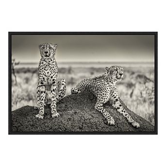 Amanti Art Two Cheetahs Watching Out Wall Art