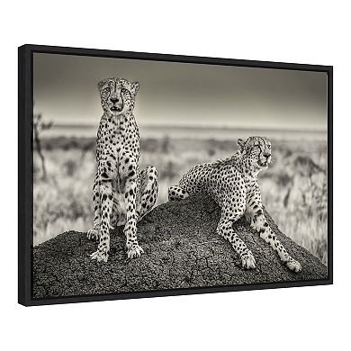 Amanti Art Two Cheetahs Watching Out Wall Art
