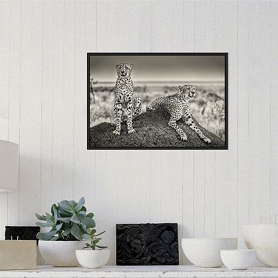Amanti Art Two Cheetahs Watching Out Wall Art