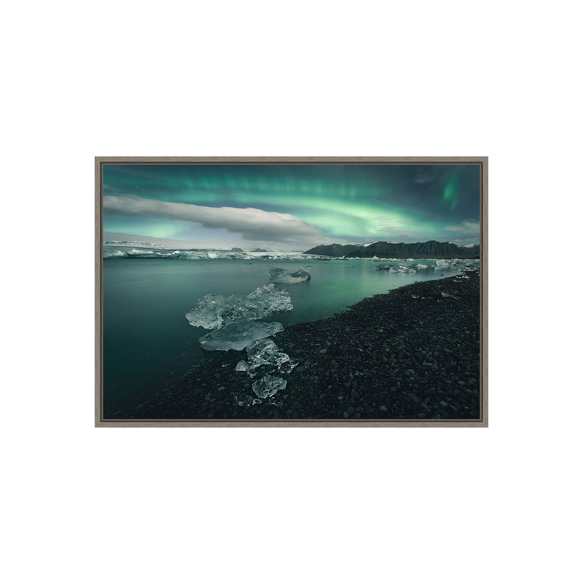 Amanti Art Jokulsarlon Iceland Wall Art, Gray