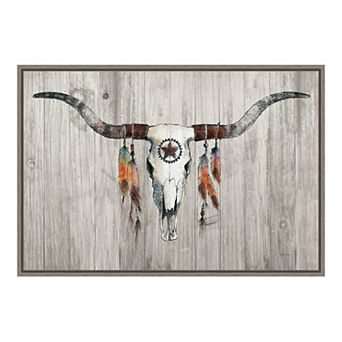 Amanti Art Longhorn on Wood Wall Art