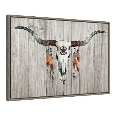 Amanti Art Longhorn on Wood Wall Art