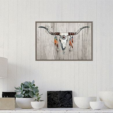 Amanti Art Longhorn on Wood Wall Art