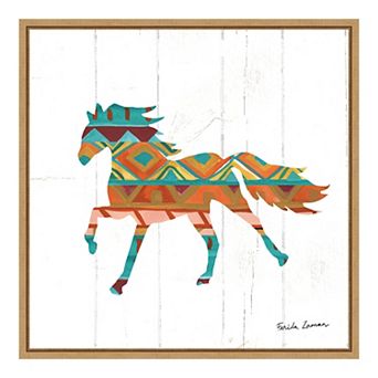 Amanti Art "Southwestern Vibes IV Horse" Framed Canvas Print