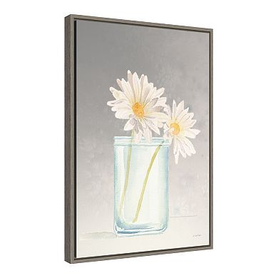Amanti Art "Tranquil Blossoms IV (Daisy)" Framed Canvas Print