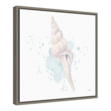 Amanti Art "Salento Coast V (Seashell)" Framed Canvas Print