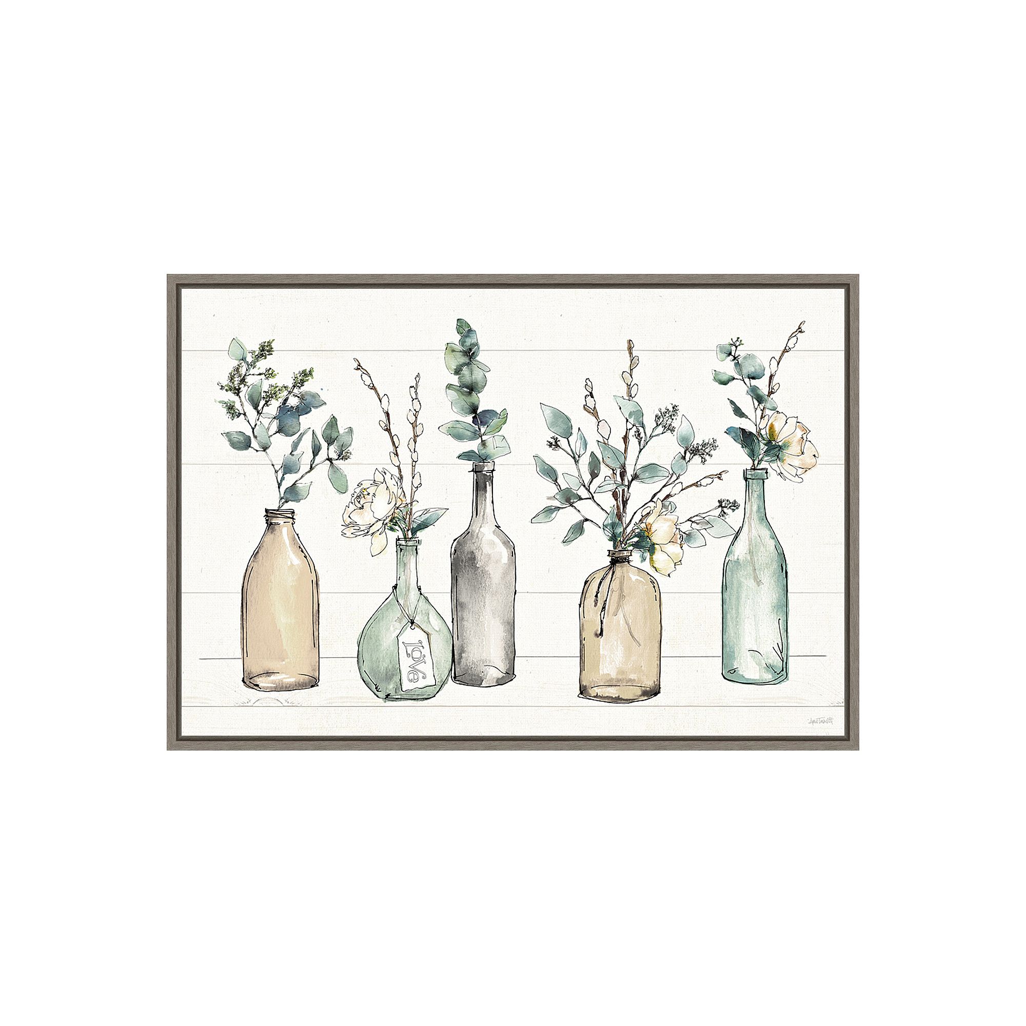 Amanti Art Modern Farmhouse I Framed Canvas Print, Gray