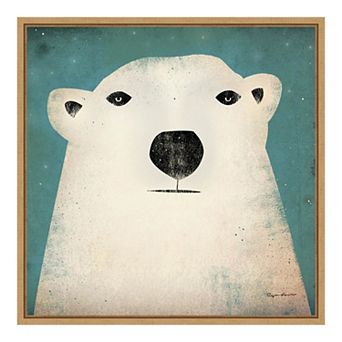 Amanti Art "Polar Bear" Framed Canvas Print