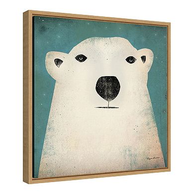 Amanti Art "Polar Bear" Framed Canvas Print