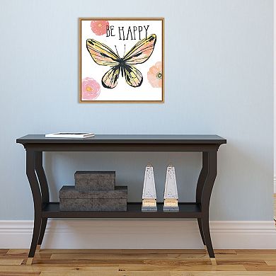 Amanti Art "Beautiful Butterfly II" Framed Canvas Print