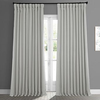 EFF Faux Linen Extra Wide Room Darkening Window Curtain Panel