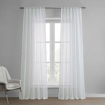 EFF Patterned Linen Sheer Window Curtain