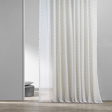 EFF Patterned Linen Sheer Window Curtain