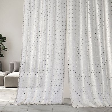 EFF Patterned Linen Sheer Window Curtain